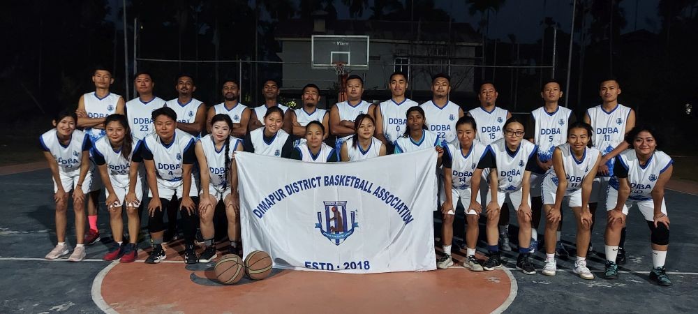 The Dimapur District Basketball Association’s women’s team for the Nagaland Olympics & Paralympic Games 2024. (Photo Courtesy: DDBA)