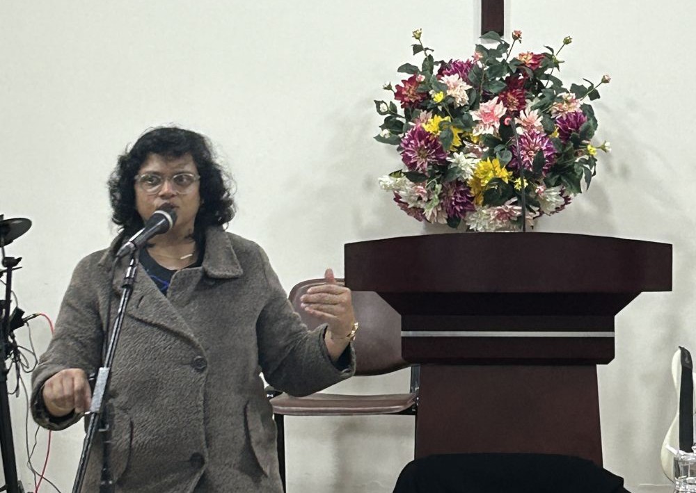 Rev Sharon White speaks at the MTBA CED teachers training in MTBA Conference Hall, Mokokchung on February 22.