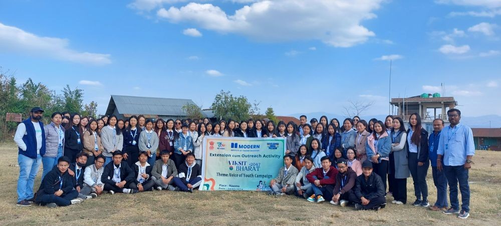 Student Teachers of Modern Institute of Teacher Education Kohima during their outreach programme to Rüsoma village on February 24. (Photo Courtesy: MITE)