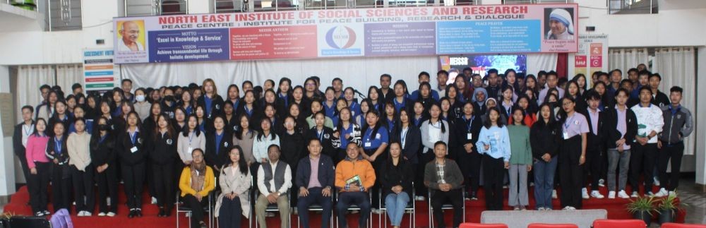 Pelezoto Kikhi, a Quality Manager at CHISR, NEISSR faculty & students, and others during  an orientation on Lean Six Sigma at the institute on February 21. (Photo Courtesy: NEISSR)