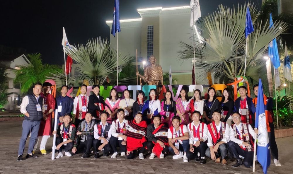 Nagaland University cultural contingent during the 37th Unifest, ‘Karmotsav 2.0’ North East Zone at Royal Global University, Guwahati.