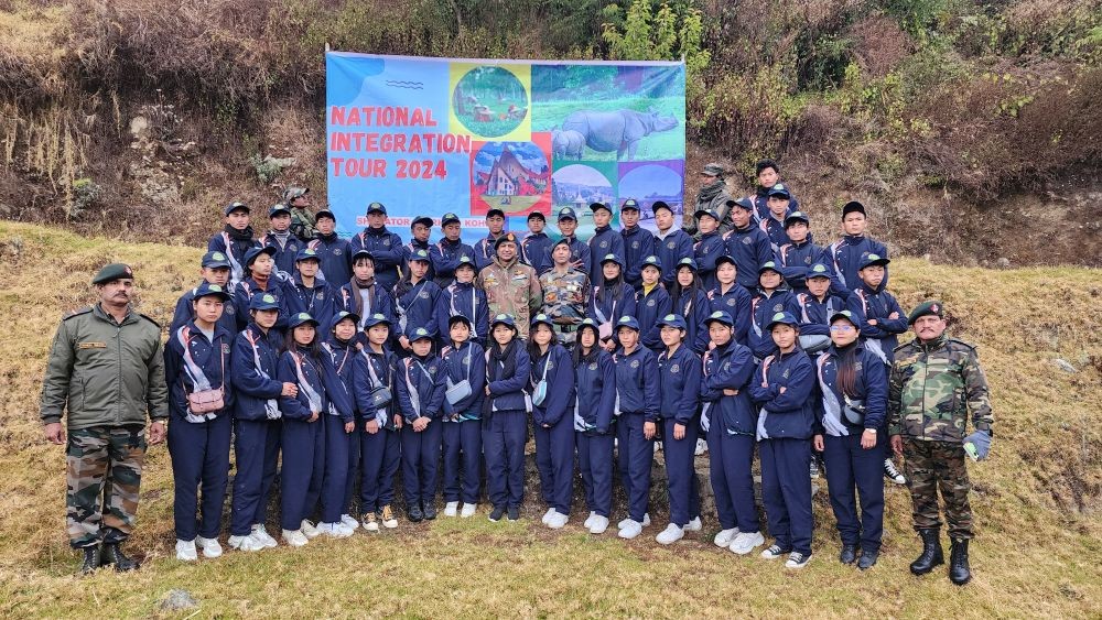 Educational tour by Assam Rifles for 45 students and two teachers from Shamator on February 5.