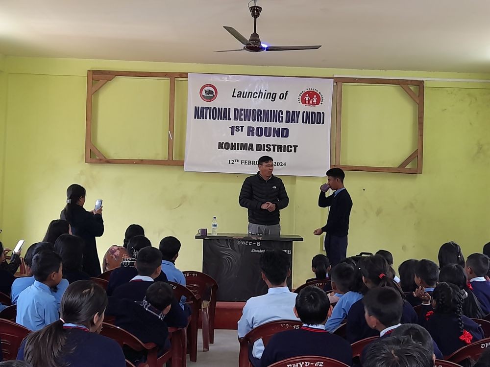 National De-Worming Day programme held at Government Middle School, Officer’s Hill Kohima on February 12.