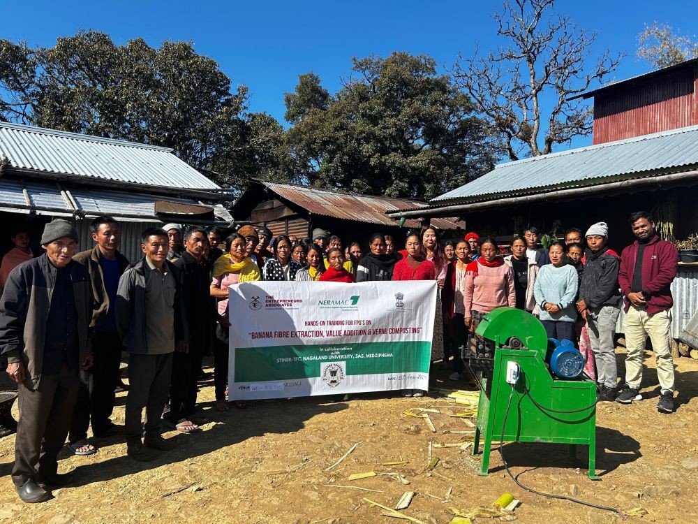 Participants of the 'Entrepreneurship through Waste Management' held in Amahator village, Kiphire on February 10.