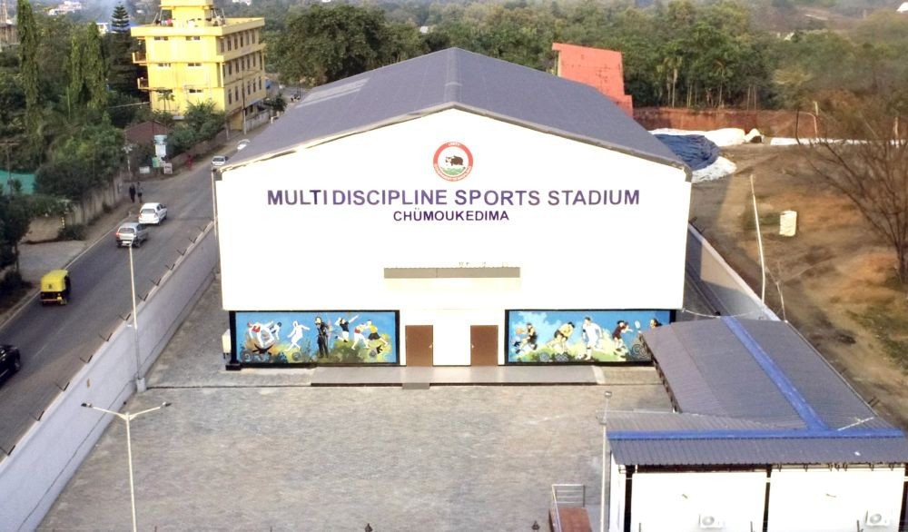 One of the 5 multidisciplinary indoor sports stadia at Sovima, Chümoukedima, which was inaugurated by Chief Minister Neiphiu Rio on November 13, 2023.