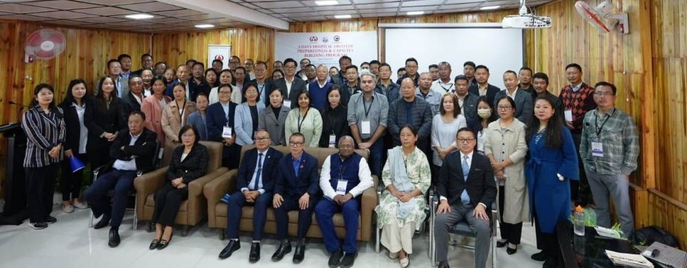 Officials, resource persons and others during the inaugural programme of the three-day hospital disaster preparedness & capacity building programme at Naga Hospital Authority Kohima.