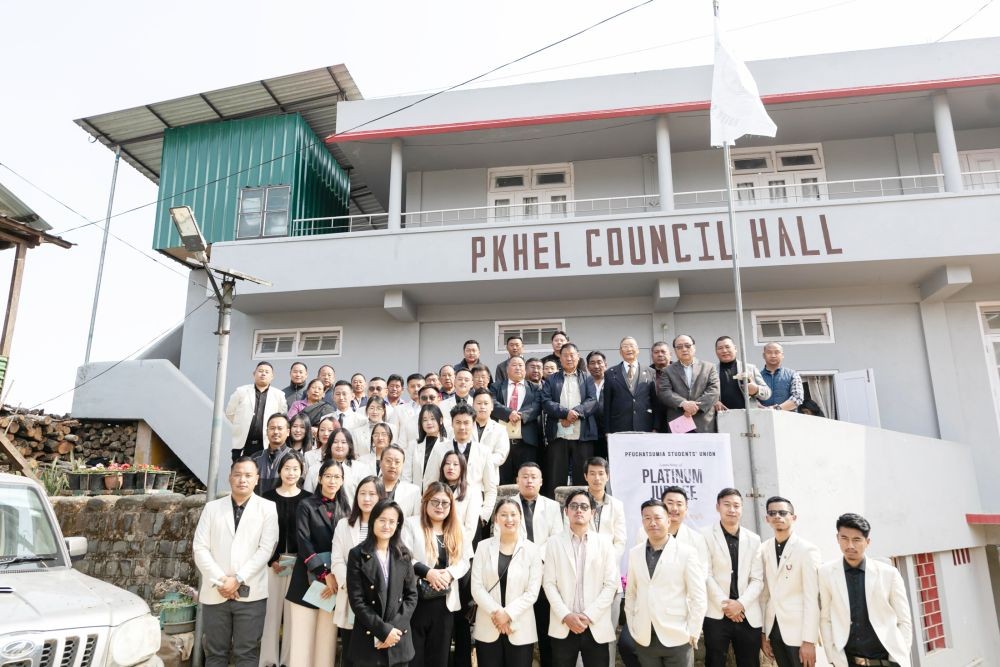 Dignitaries and others during launching programme of PSU platinum jubilee on March 9.