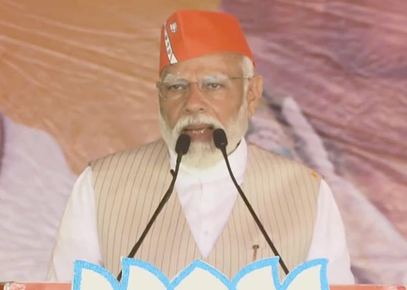 Krishnanagar: Prime Minister Narendra Modi addresses a public meeting, in West Bengal's Krishnanagar, Saturday, March 2, 2024. (IANS)