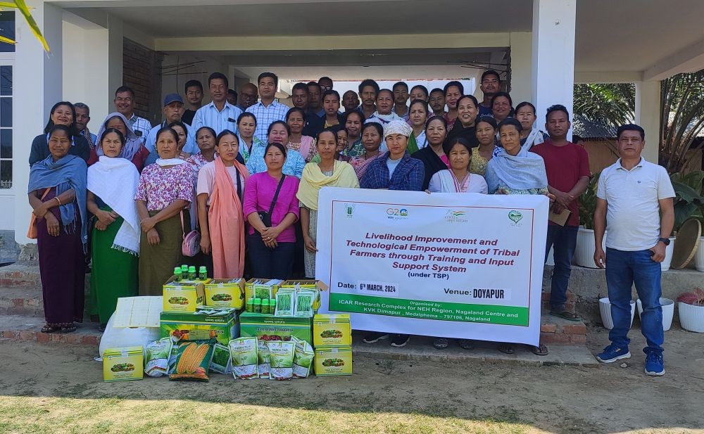 ICAR Nagaland Centre, Medziphema, Nagaland organised a training funded under TSP at Doyapur Village on March 6.