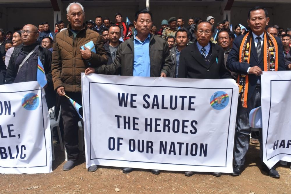 Attendees of the ‘68th Naga Republic Day’ celebration  at at Cepho Camp Chakhesang region on March 22.