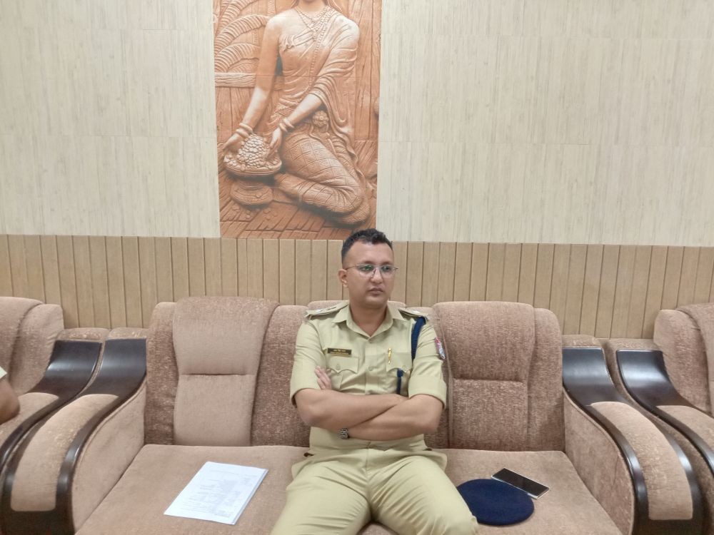 Uday Singh Pawar, Senior Divisional Security Commissioner, RPF, Lumding Division, NFR, at the Dimapur railway station on March 27. (Morung Photo)