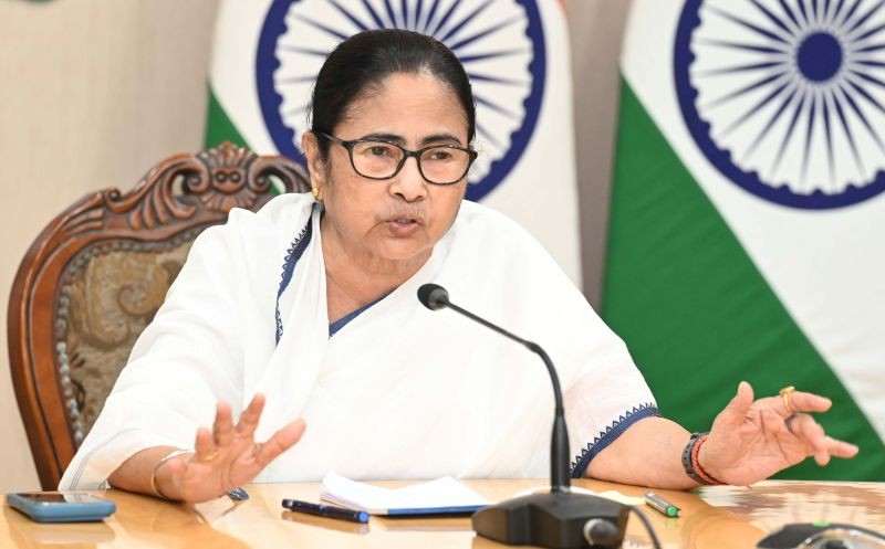 West Bengal Chief Minister Mamata Banerjee addresses a press conference at Nabanna in Howrah on Monday, March 11, 2024. (Photo: IANS)