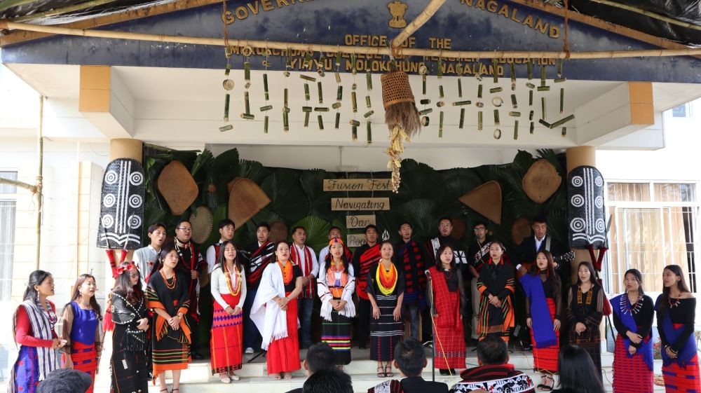 Student Teachers presenting a song at the Fusion Fest organized by MCTE Mokokchung.