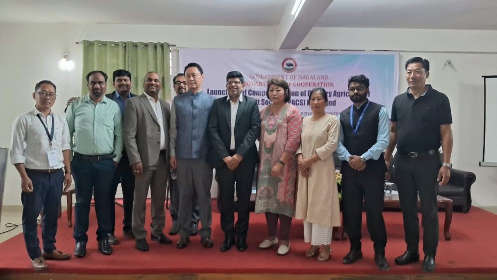 Zarenthung Ezung along with the Department of Cooperation and Satra Services & Solutions, Hyderabad at CTC, Medziphema on March 14. (Morung Photo)