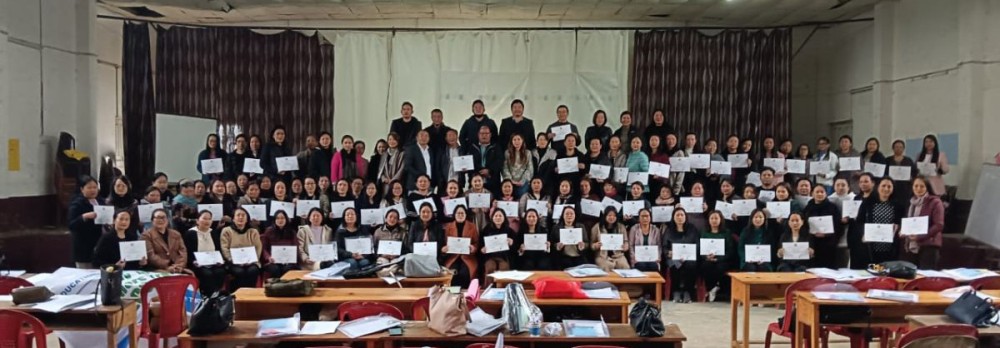Teachers with certificates at the valedictory function of the weeklong ECCE and FLN block level training held at TM Government Higher Secondary School, Kohima on March 22.