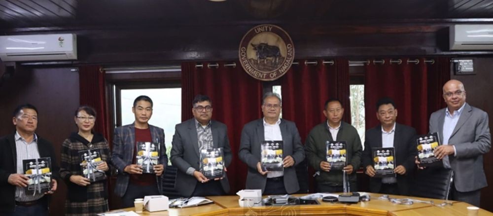 Annual Report of Nagaland Forest Management Project Society was released during the meeting held in Kohima on March 27. (DIPR Photo)
