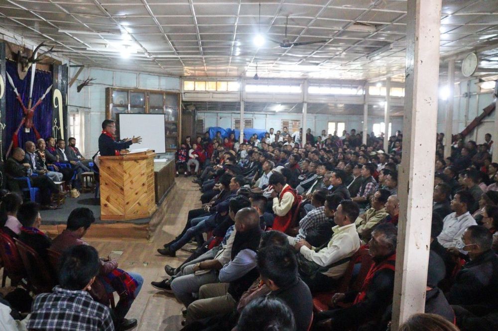 A meeting called by the Chang Khulei Setshang (CKS) at the CKS Hall in Tuensang on April 4 resolved to stand by its earlier resolution to abstain from participating in both the Central and State elections. (Morung Photo)