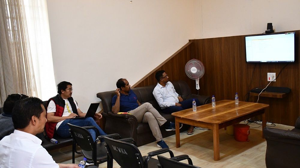 Expenditure Observer, Satya Brata, IRAS witnessing the 2nd round of randomisation for polling personnel on April 7. (DIPR Photo)