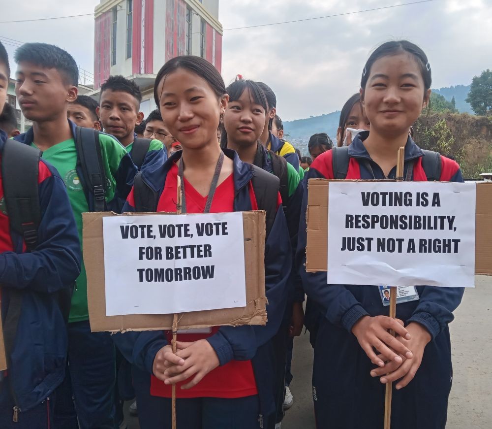Participants during the walkathon at Wokha town on April 12. (Morung Photo)