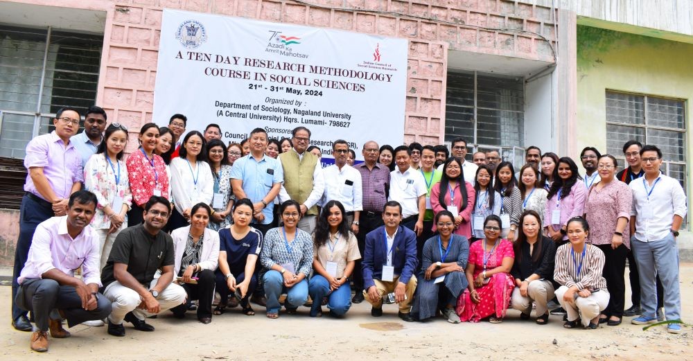 Attendees of the ten-day ‘Research Methodology Course in Social Sciences’ organised by the Department of Sociology, Nagaland University on the inaugural day on May 21 at Lumami.