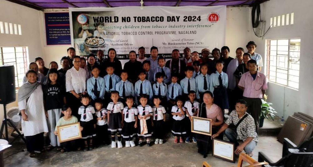 Dignitaries with others during World No Tobacco Day on May 31 at New Sendenyu village.