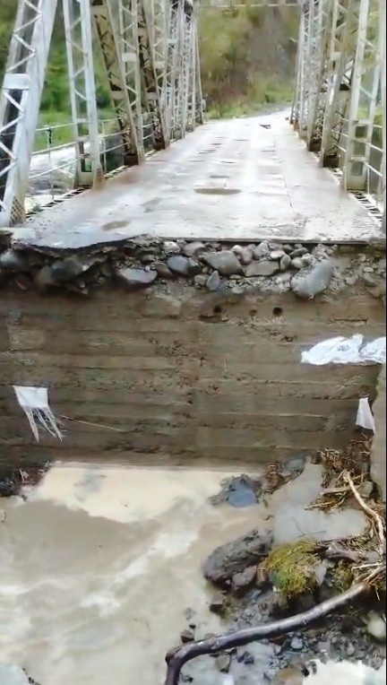 The Langa Bridge between Shamator Headquarter and Chessore sub-division was washed away by flash flood on April 20.