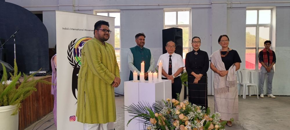 Officials and others during the inaugural day of the India's International Movement to Unite Nations (IIMUN) at G Rio School, Kohima on May 23. (Morung Photo)