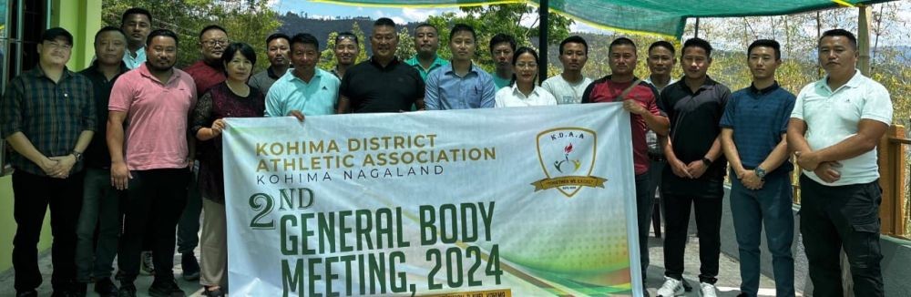 KDAA officials and members with Mhonsao Ngullie on May 25 in Kohima