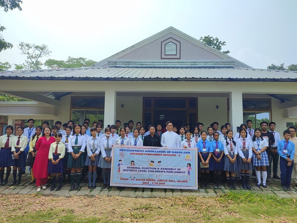 DAN organized the general election and session of the Peren District Level Children’s Parliament at St Xavier Parish, Jubilee Hall, Jalukie on May 17.