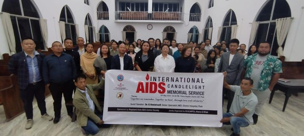 The International AIDS Candlelight Memorial Service was held at Police Baptist Church DEF, Phek on May 19.