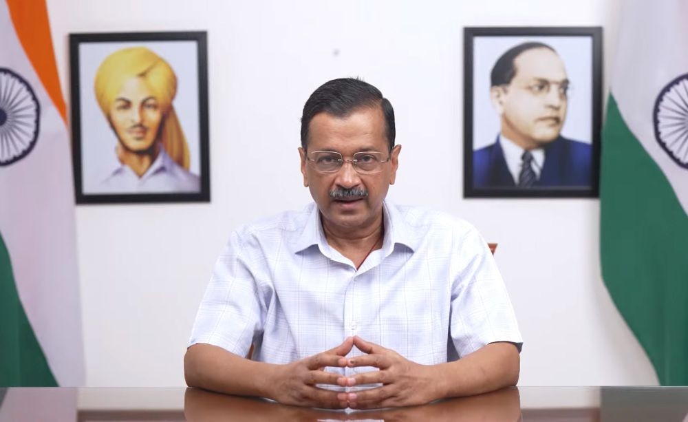 New Delhi : Delhi Chief Minister Arvind Kejriwal addresses a press conference in New Delhi on Friday, May 31, 2024. (Photo: IANS)