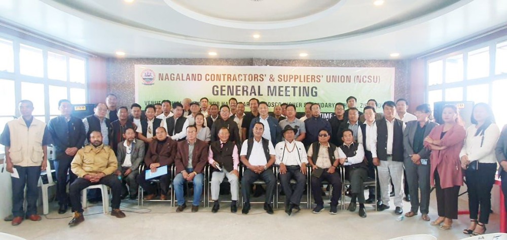 Members of Nagaland Contractors & Suppliers’ Union during their general meeting held at Kohima Village VDB Hall on May 7. (Photo Courtesy: NCSU)