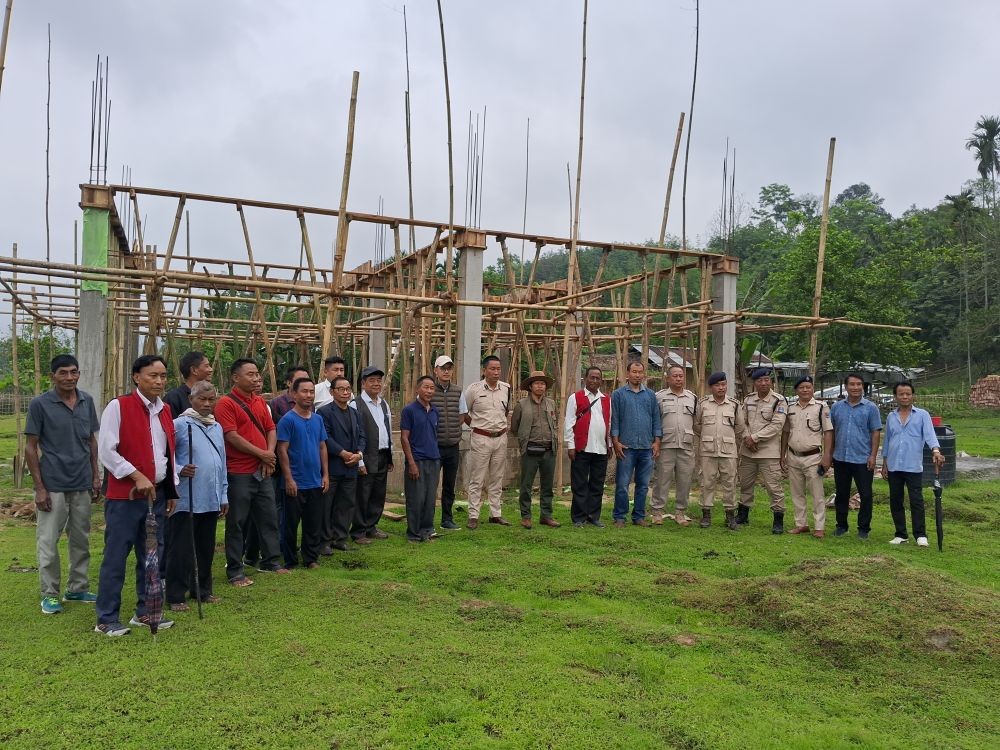 MLA and Chairman SDPDB, Achumbemo Kikon along with others during their visit to Longstsiri village on May 10.