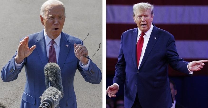 Joe Biden, Donald Trump. (IANS Photo)