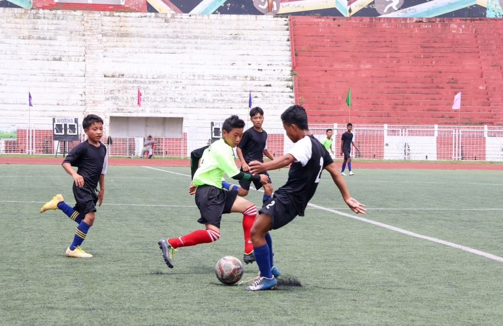 In U-15 Boys match at the State Level Pre-Subroto cum Junior Football Tournament 2024 in Kohima on June 10.
