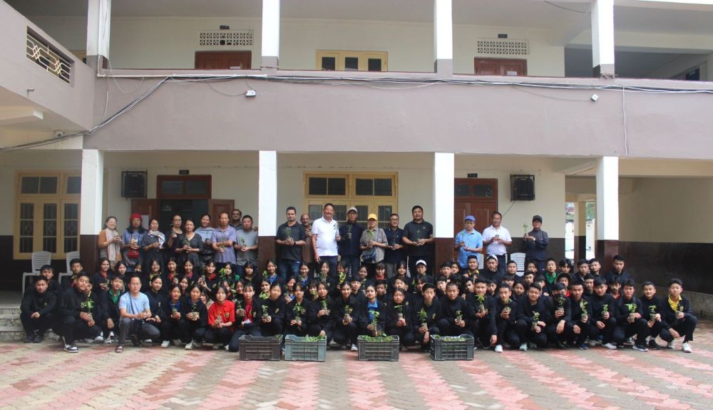 To commemorate World Environment Day, Baptist High, Kohima organised a tree plantation drive in and around the school campus on June 1.