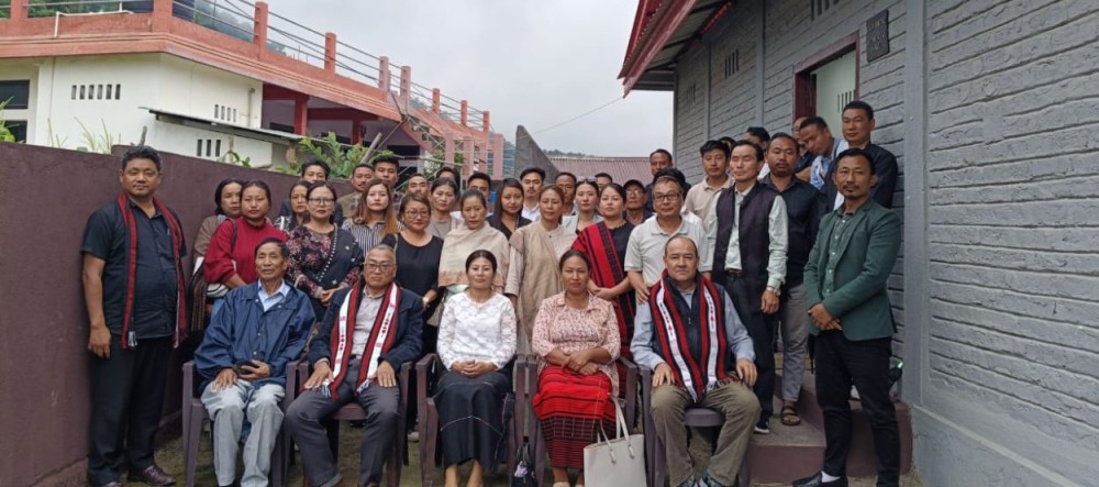 Rengma Hoho officials with the ULB candidates for Tseminyu Town Council at the consultative meeting held on June 18 at the Rengma Hoho building in Tseminyu.