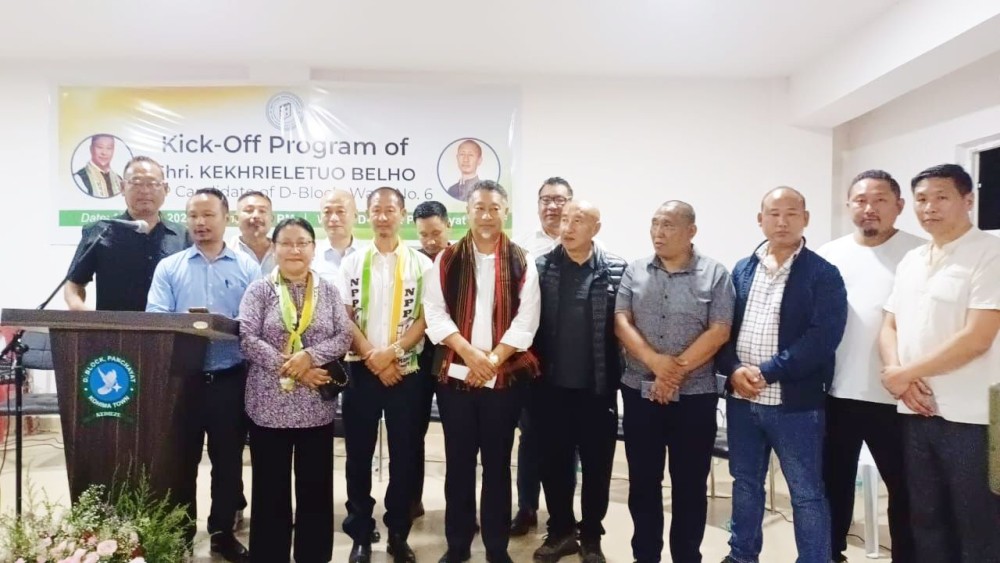 Kekhrieletuo Belho and others during kick off programme on June 10.