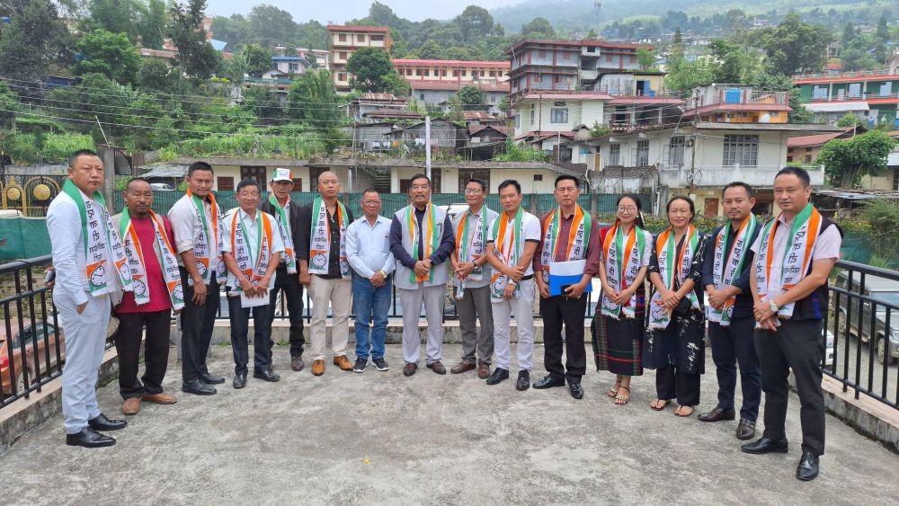 NCP Wokha Region conducted a dedicatory prayer ceremony for its eight Urban Local Body candidates at YM Humtsoe, MLA residence Likya Colony, Wokha on June 11. (Morung Photo)