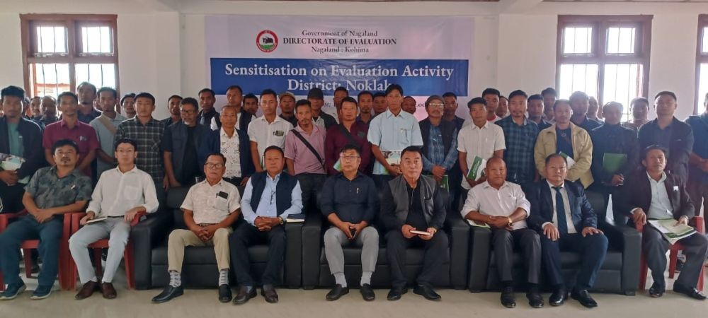 Deputy Commissioner, Noklak, Arikumba along with Evaluation Sensitisation team and participants.