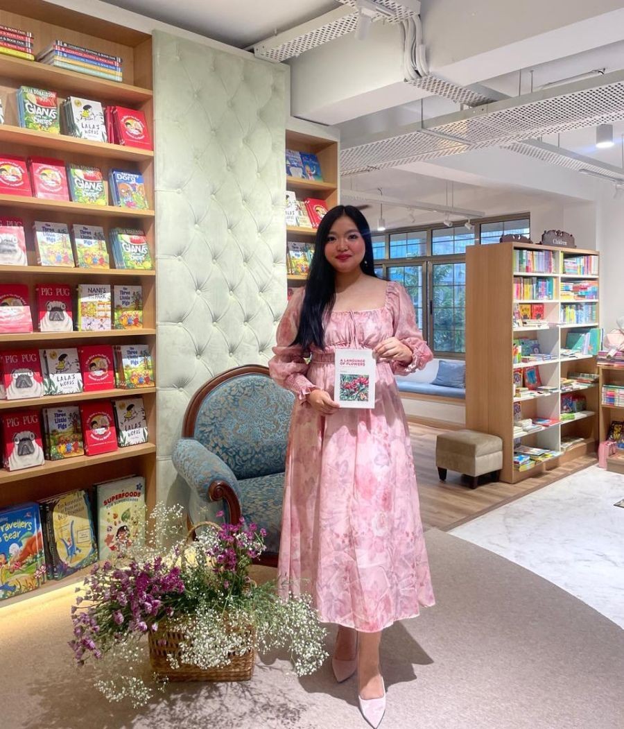 Tokaholi Chishi author of the book ‘A language of flowers: A collection of short-stories’ released on June 6. (Morung Photo)