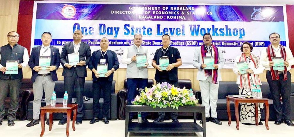 Advisor Sethrongkyu Sangtam and others during state level workshop to promote user producer interface on GSDP & DDP in Kohima on June 21. (Photo Courtesy: X)