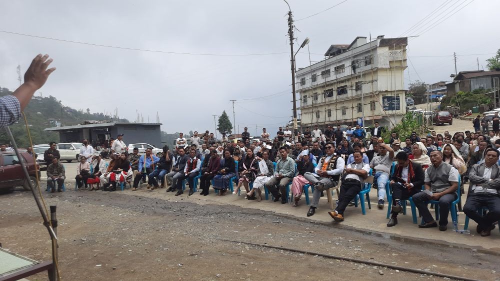 A section of crowd during the common platform programme at Chozuba Town on June 12.