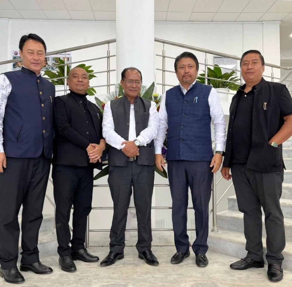 PHED & Cooperation Minister Jacob Zhimomi and others during the inauguration of the new RCS Directorate building at Meriema on June 19. (Morung Photo)