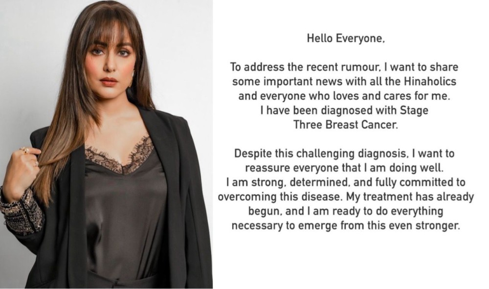 Hina Khan diagnosed with Stage 3 breast cancer; says 'my treatment has already begun'