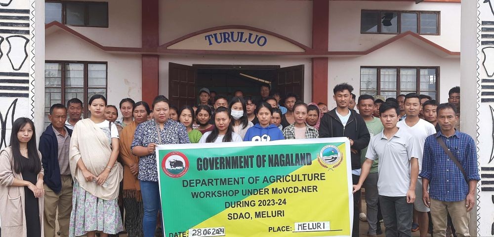 Dignitaries with participants of workshop under MOVCD-NER Phase 4 at Meluri.