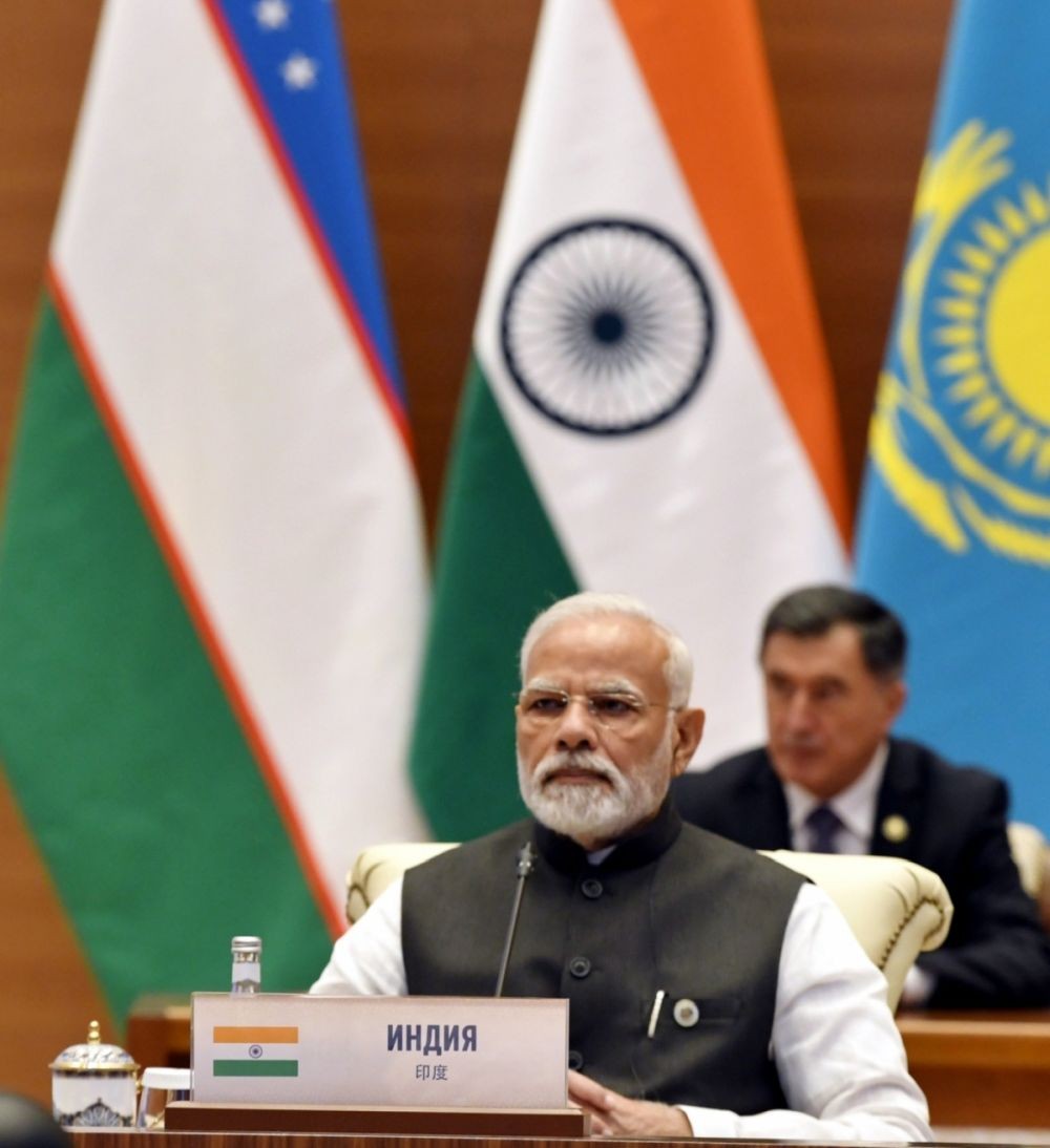 Samarkand: Prime Minister Narendra Modi attends the Shanghai Cooperation Organisation (SCO) Summit in Samarkand, Uzbekistan on Friday, Sept. 16, 2022. (Photo: PIB/IANS)