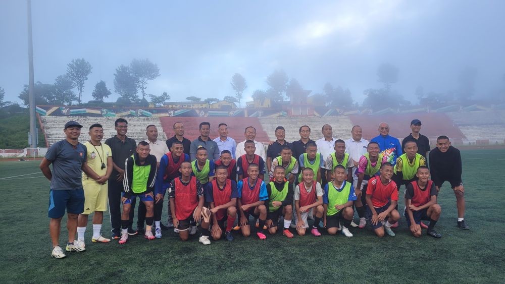 Nagaland team with officials on July 25 in Kohima. (Morung Photo)