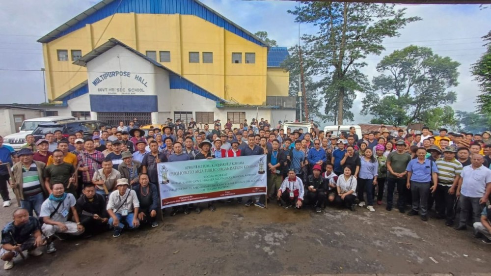 Participants of social work in Kohima on July 6.