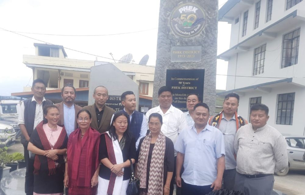 Elected councillors of Phek Town Council with others officials after oath taking ceremony on July 6.